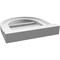 Ekena Millwork Round Top Surface Mount PVC Gable Vent: Functional, w/ 2"W x 2"P Brickmould Sill Frame, 12"W x 12"H GVPRT12X1203SF - alternate 4